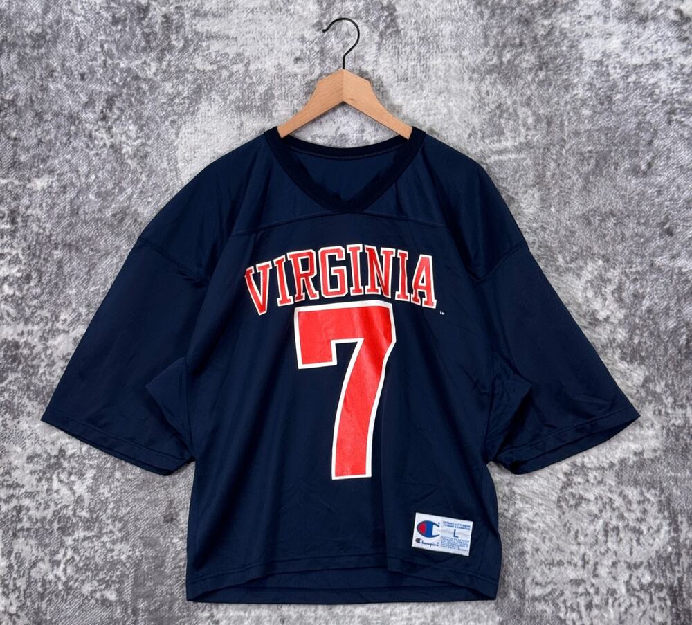 Vintage Champion Football Jersey Large Virginia Cavaliers Made USA Team Issue